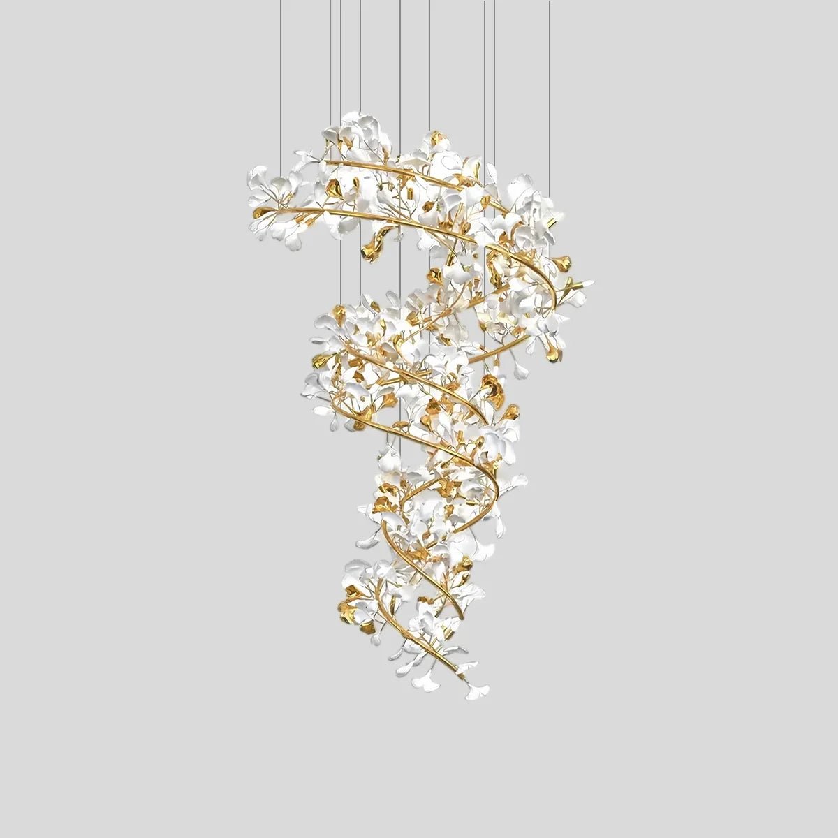 flairel Ginkgo Chandelier Q for High Ceiling