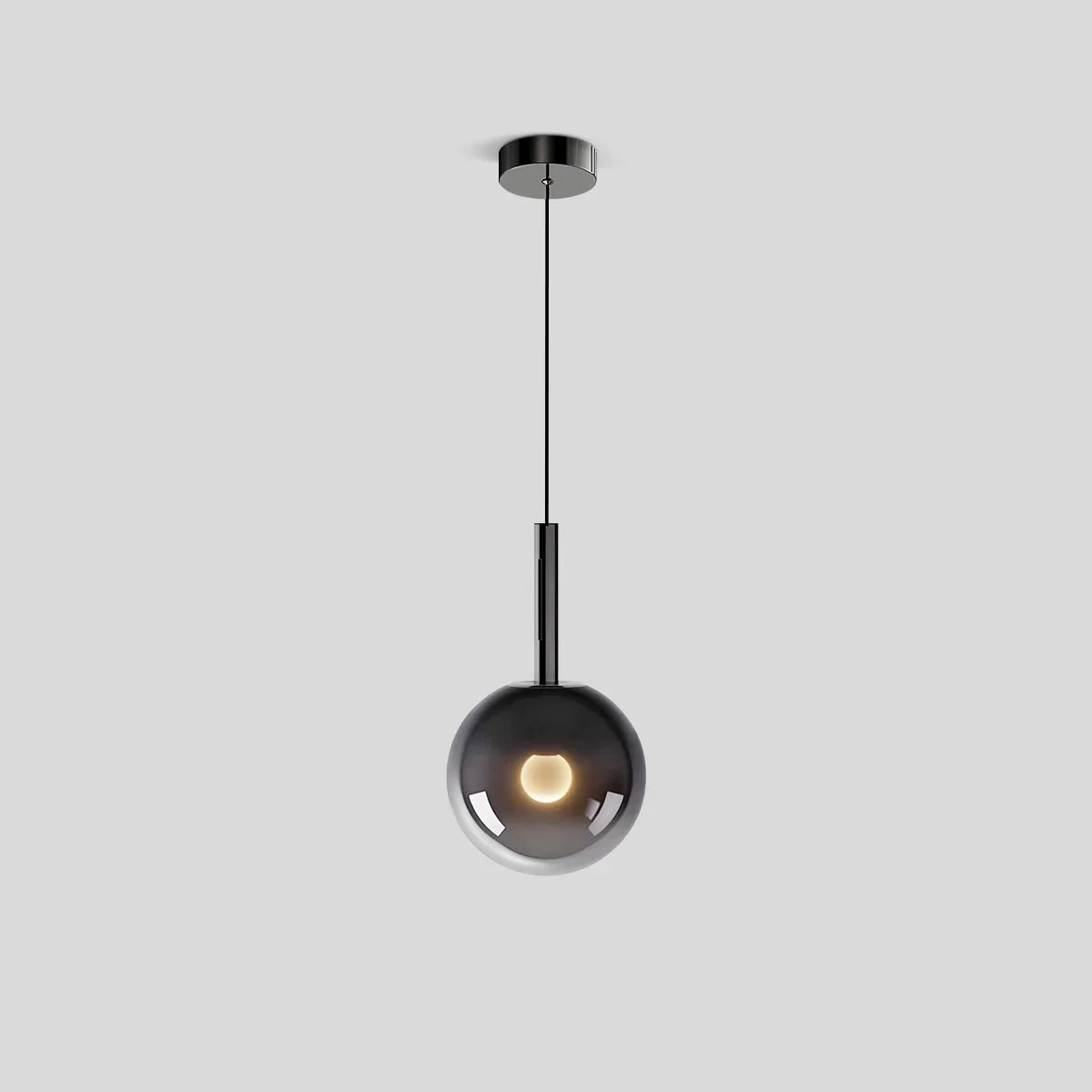 flairel Adjustable Bedside Glass Pendant Light