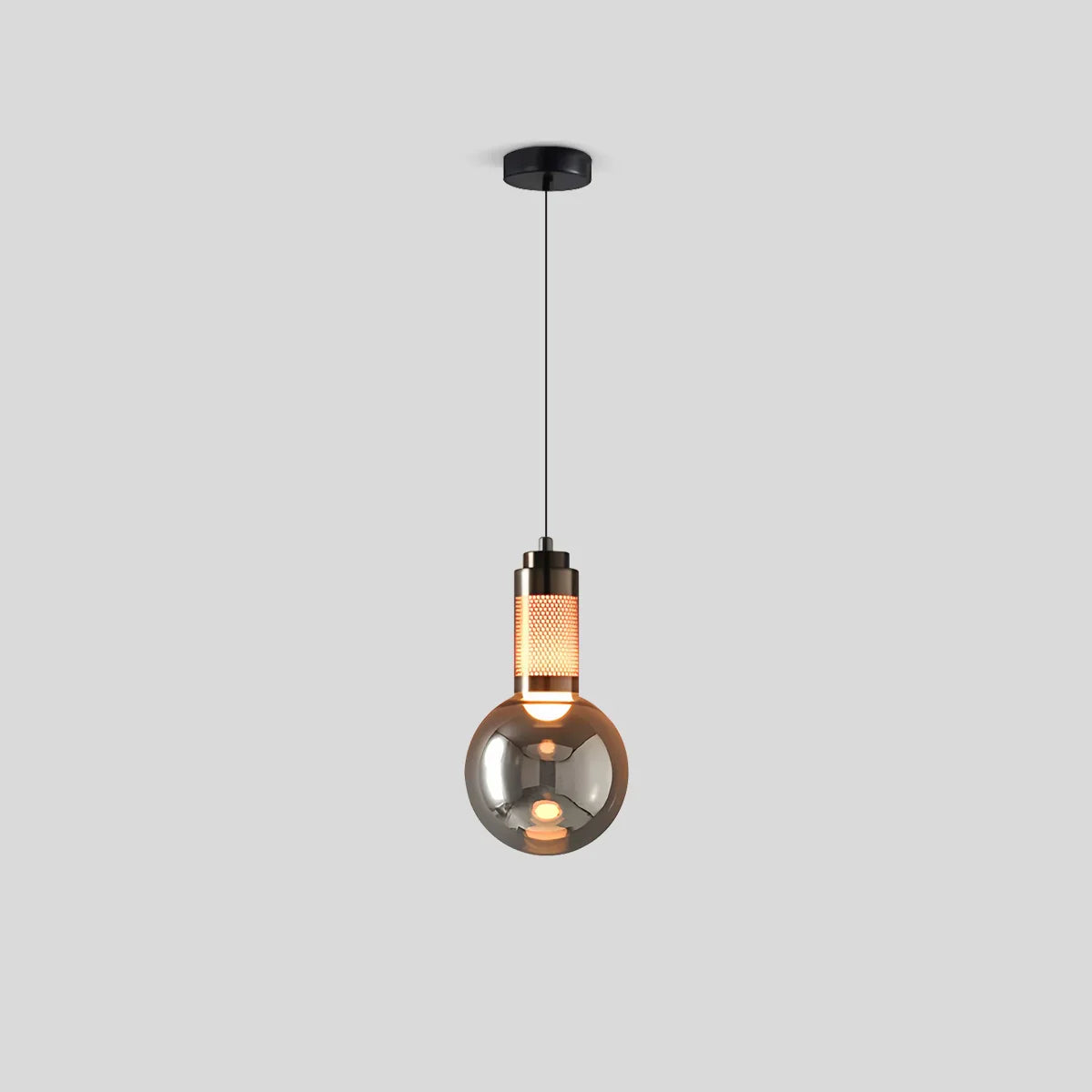 flairel Industrial Glass Pendant Light for Bedroom