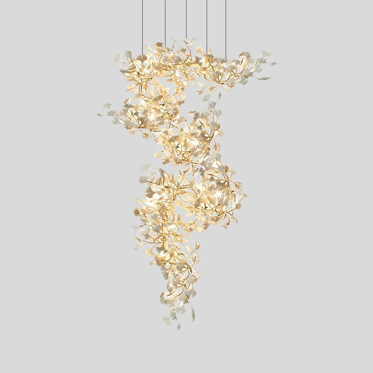 flairel Large Ginkgo Leaf Chandelier