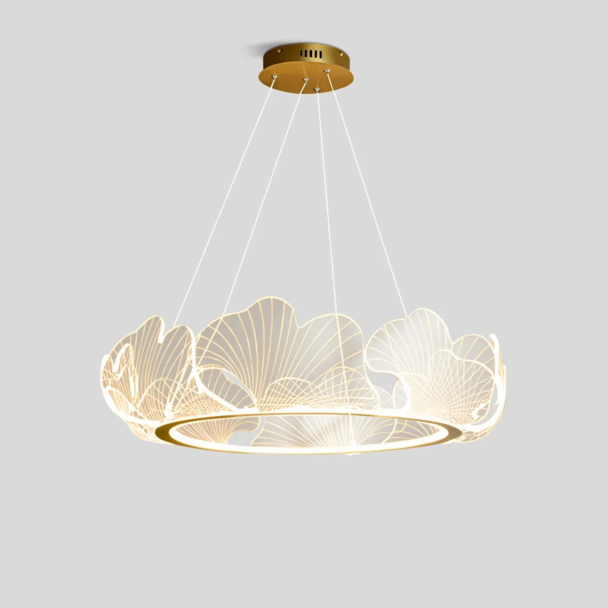 flairel Ginkgo Leaf Chandelier for Living Room