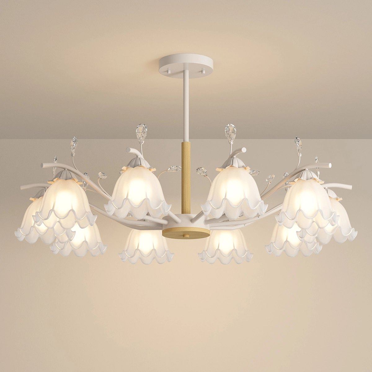 flairel Creative Lily of the Valley Flower Chandelier