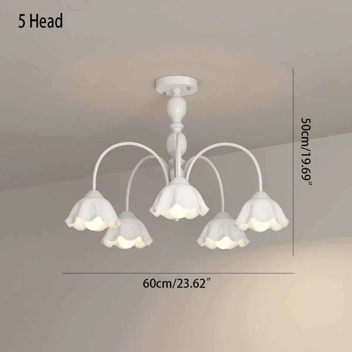 flairel French Pastoral Style Flower Chandelier