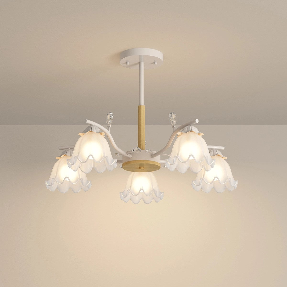 flairel Creative Lily of the Valley Flower Chandelier
