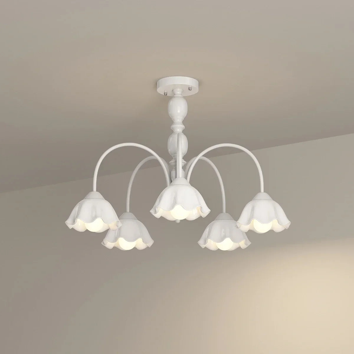 flairel French Pastoral Style Flower Chandelier
