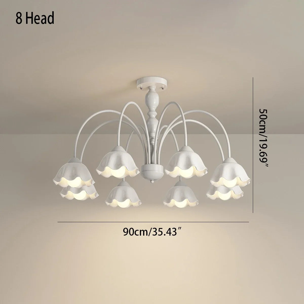 flairel French Pastoral Style Flower Chandelier