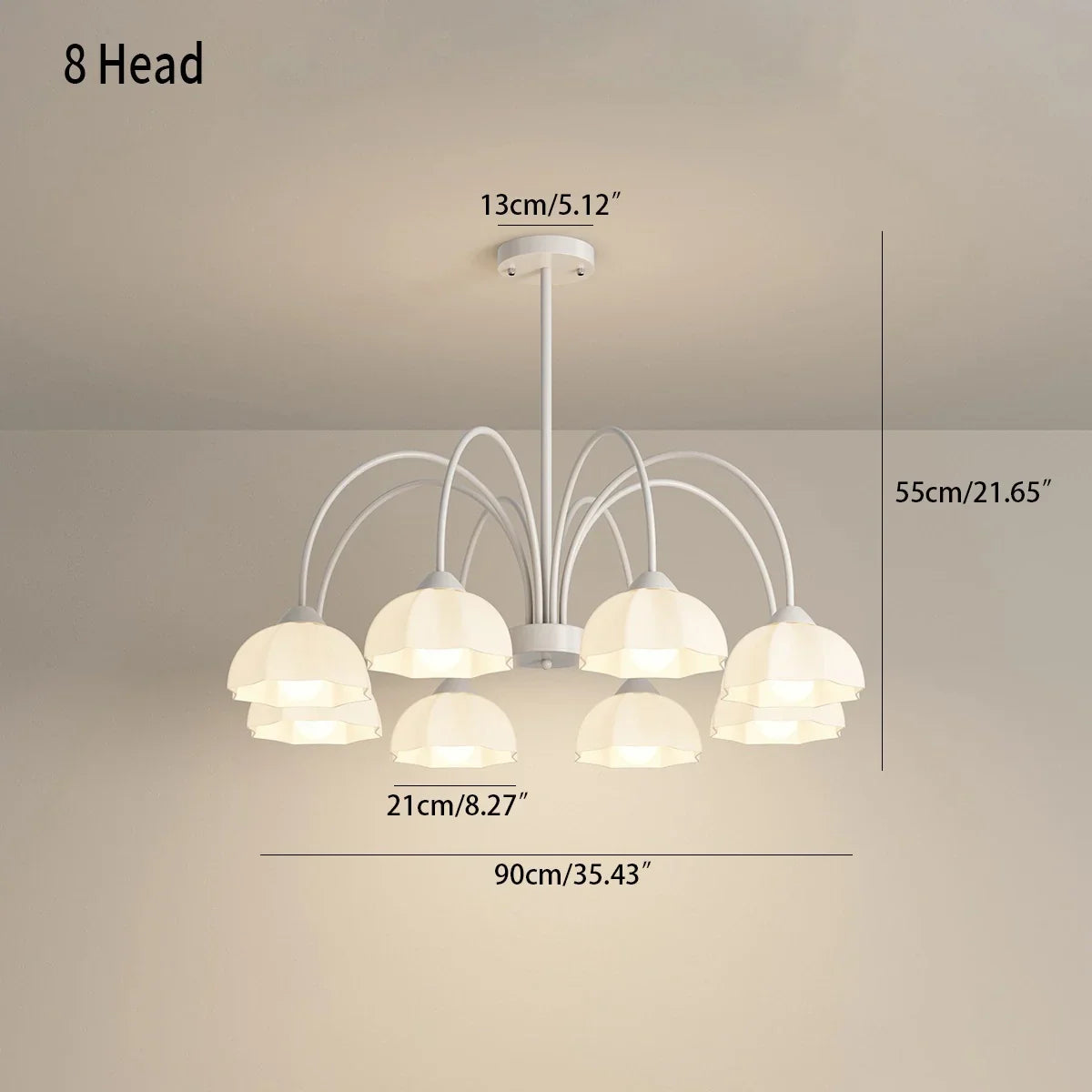flairel Nordic Modern Light Luxury Flower Chandelier
