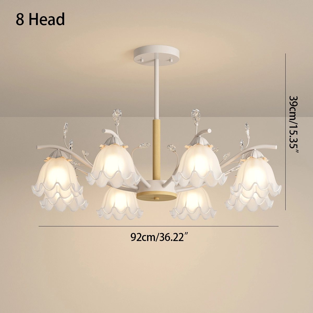 flairel Creative Lily of the Valley Flower Chandelier