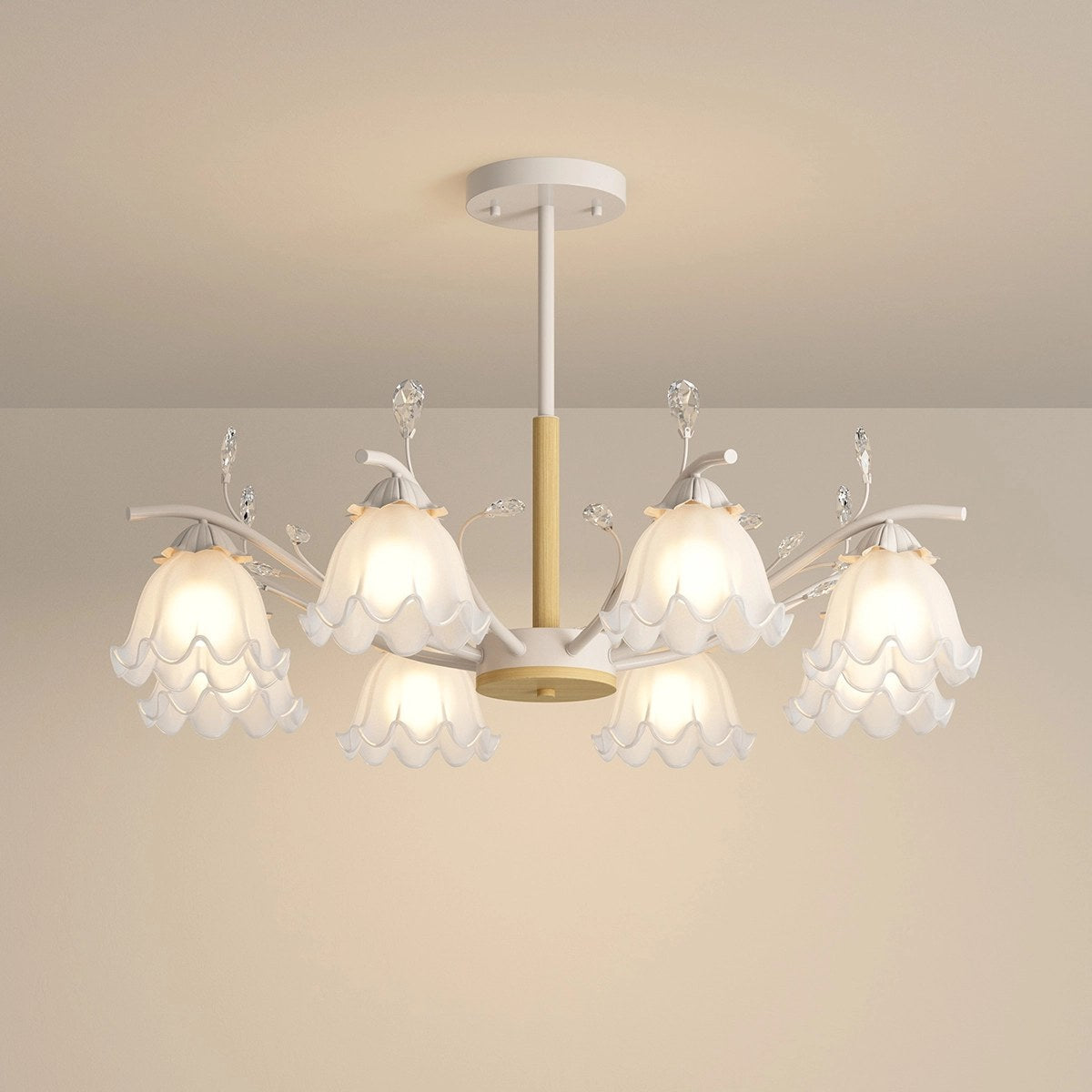 flairel Creative Lily of the Valley Flower Chandelier