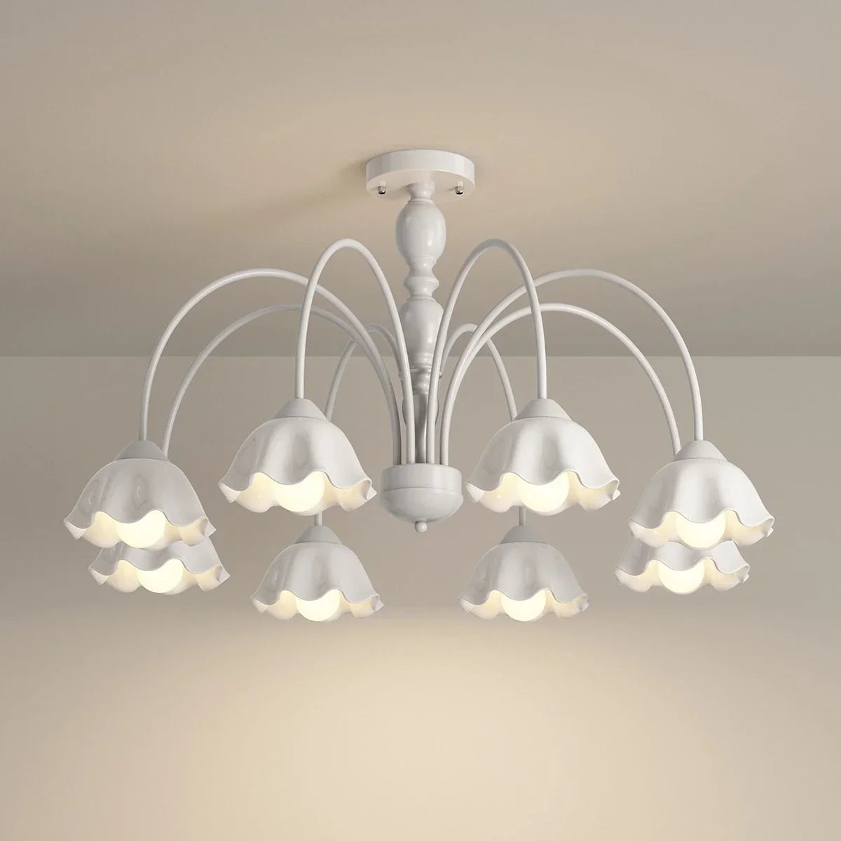 flairel French Pastoral Style Flower Chandelier